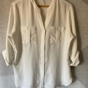 White Button-Up Blouse